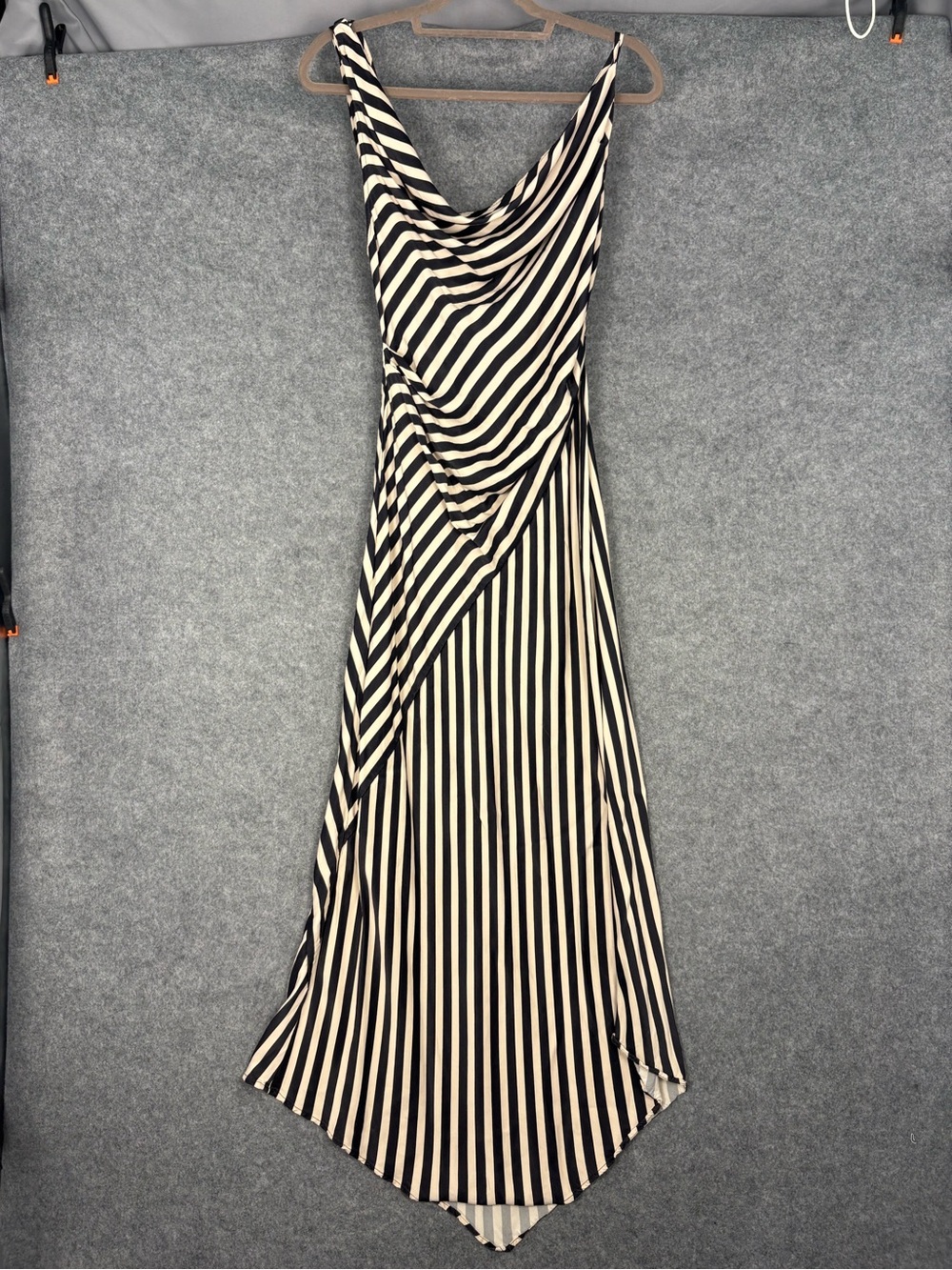 BHLDN Striped Cowl Neck Draped Maxi Dress M